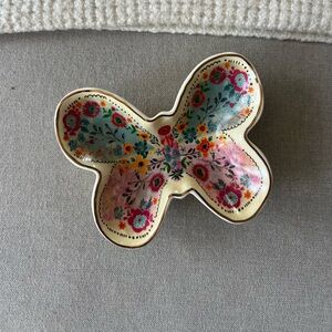 Floral Butterfly Trinket Dish